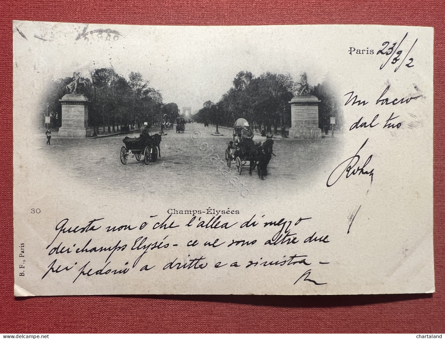 Cartolina - Paris - L'Avenue Des Champs-Elysées - 1902 - Unclassified