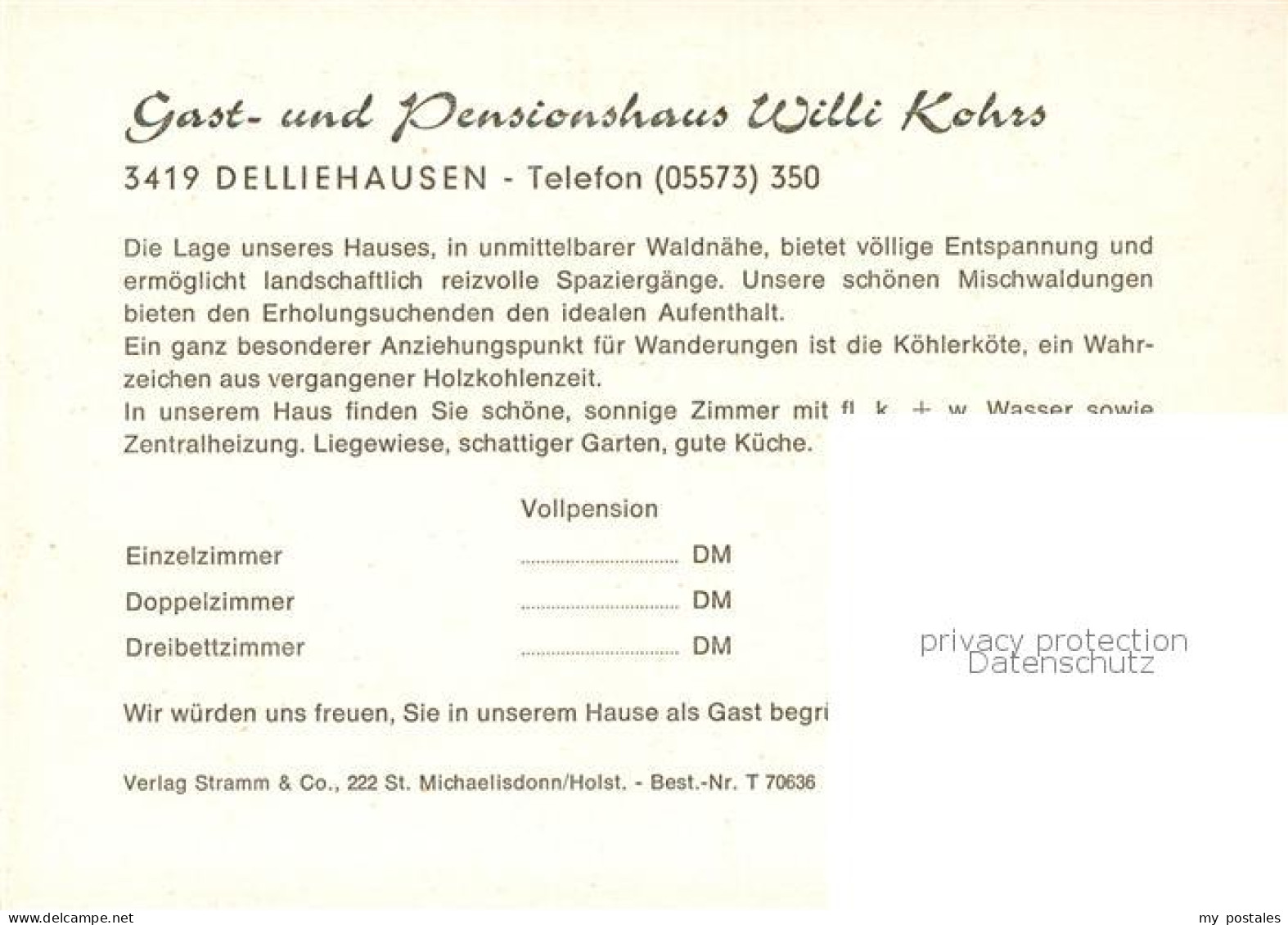 73852058 Delliehausen Gast Und Pensionshaus Willi Kohrs Delliehausen - Uslar