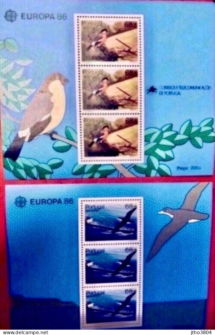 PORTUGAL 3 Bloc Neuf ** MNH Poissons Oiseau - EUROPA Ucello Oiseau Bird Pájaro Vogel Fish Of Portugal Azores - 1986