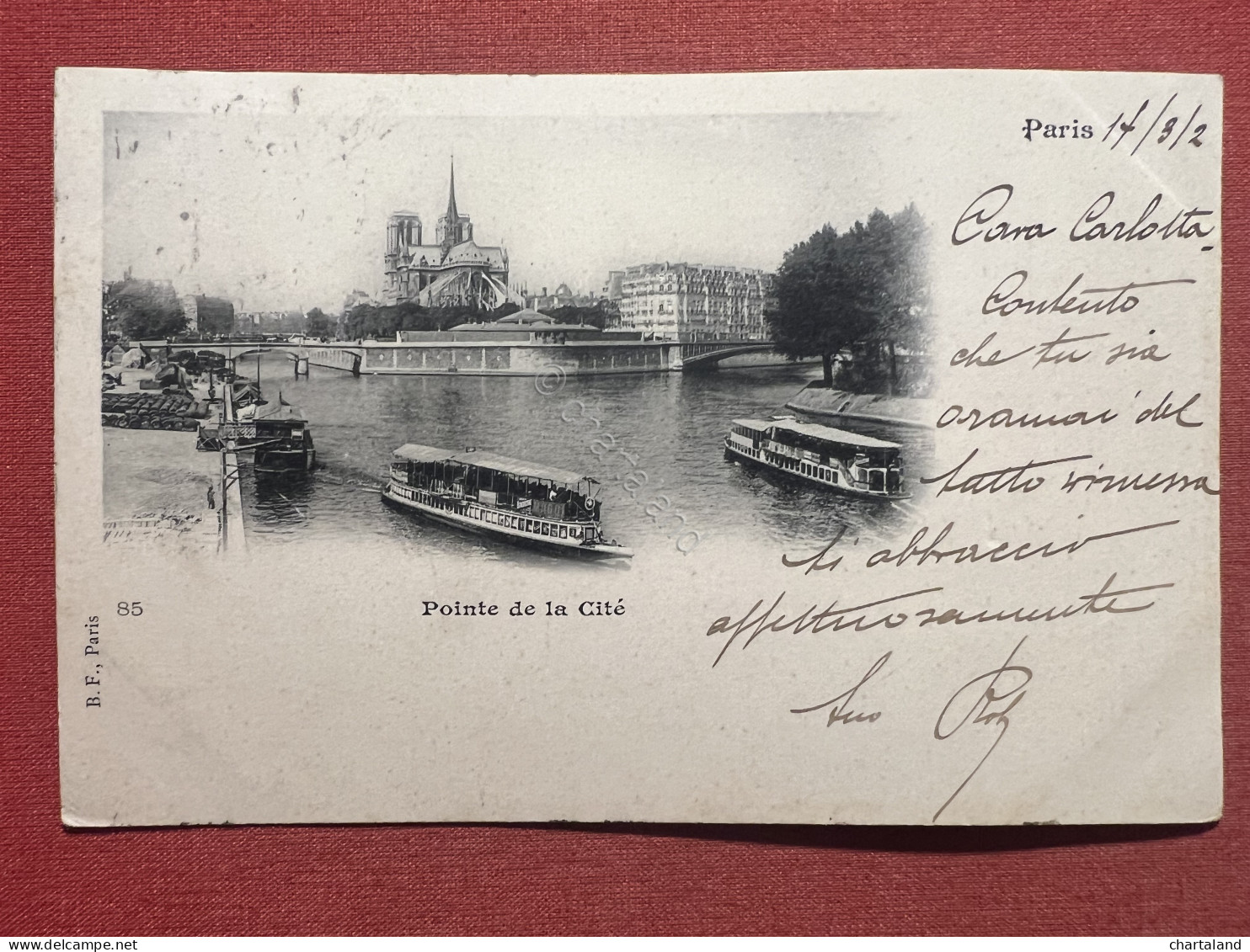 Cartolina - Paris - Pointe De La Cité - 1902 - Ohne Zuordnung