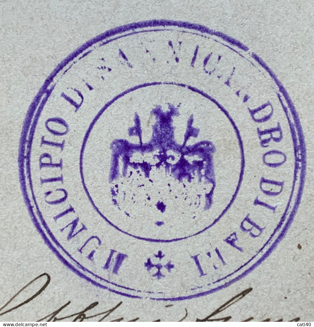 SANNICANDRO DI BARI  * 14 MAG 1891 - LETTERA COMPLETA PER NAPOLI - Storia Postale