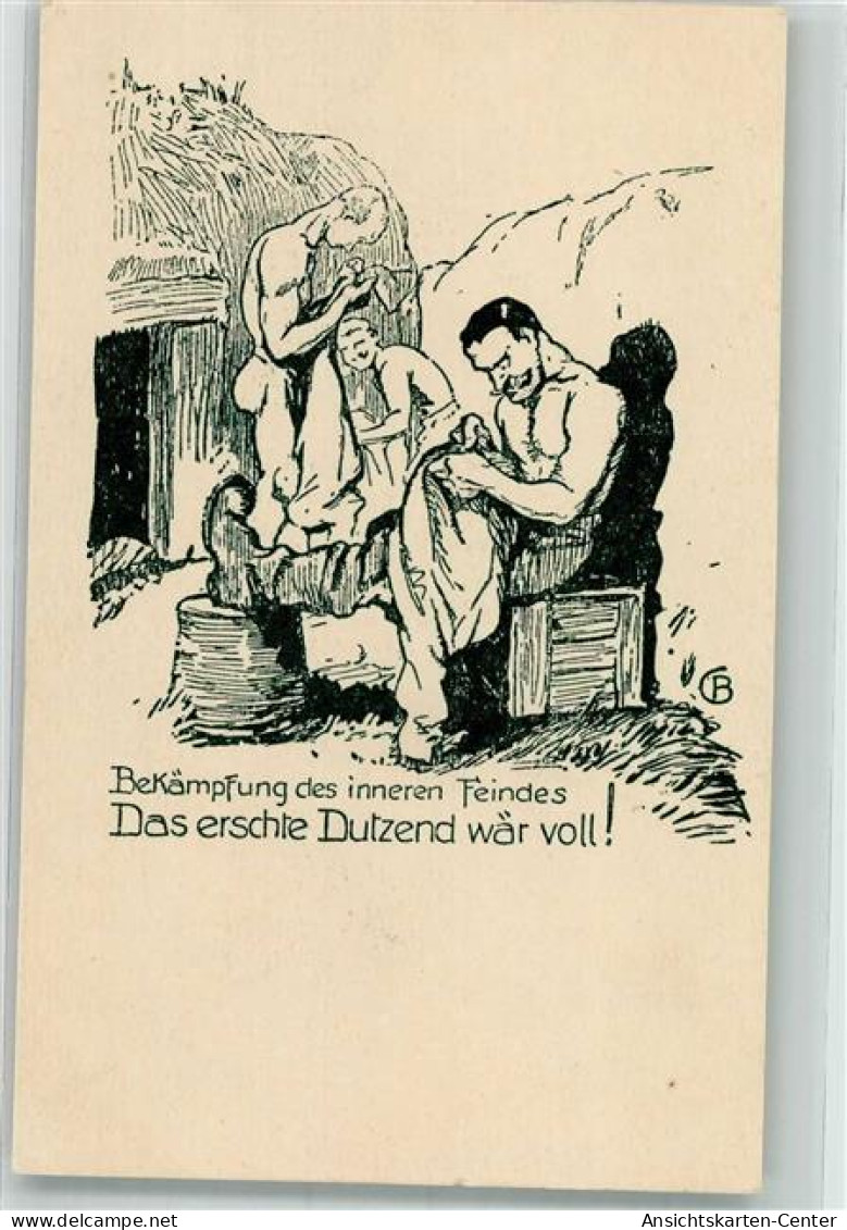 39805705 - Deutsche Landser Im Schuetzengraben Bei Der Bekaempfung Von Laeusen - Guerra 1914-18