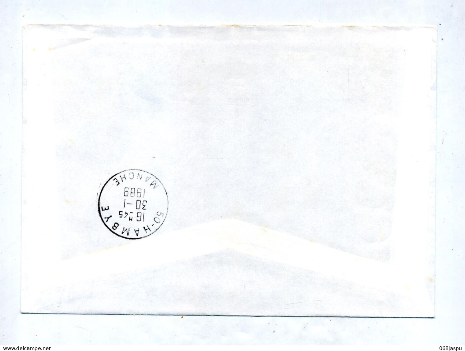 Lettre  Flamme Donville  + N'habite Retour   Hambye - Mechanical Postmarks (Advertisement)