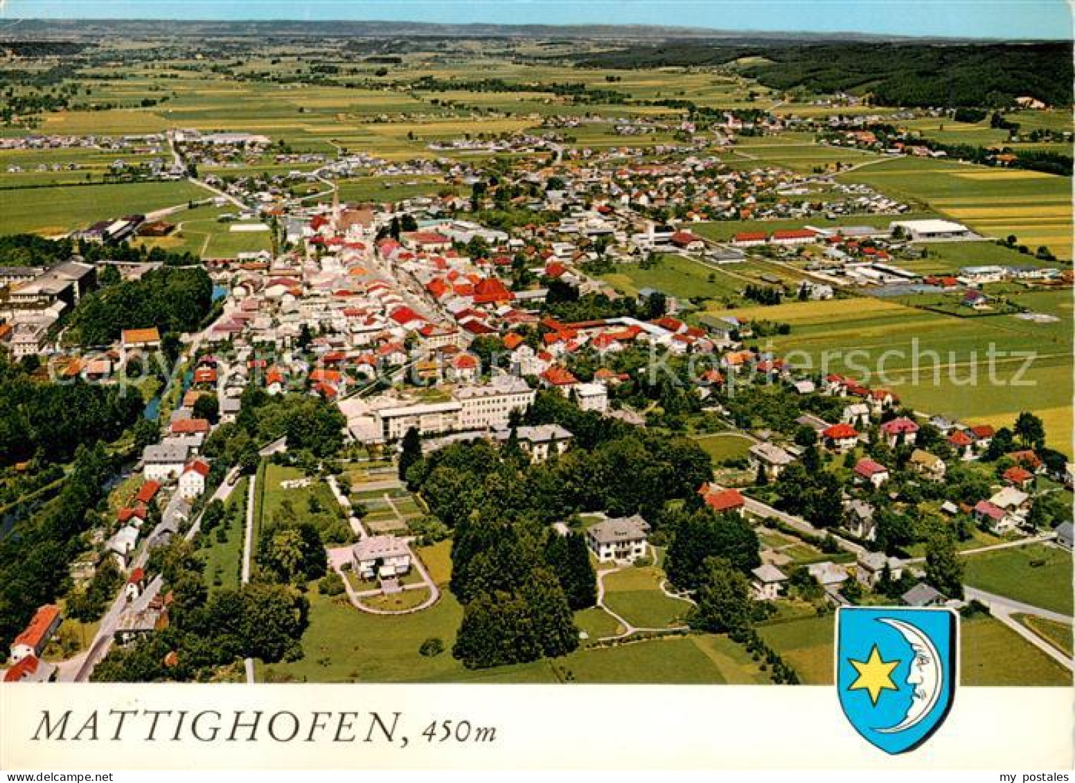 73852035 Mattighofen AT Fliegeraufnahme Mit Pfarrkirche  - Other & Unclassified