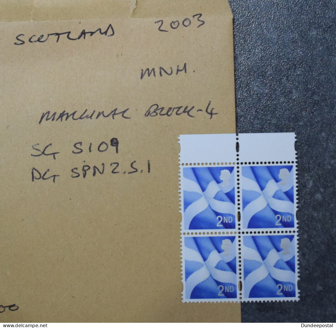 Scotland STAMPS  Marginal Block X 4   2nd  MNH 2003   ~~L@@K~~ - Scotland