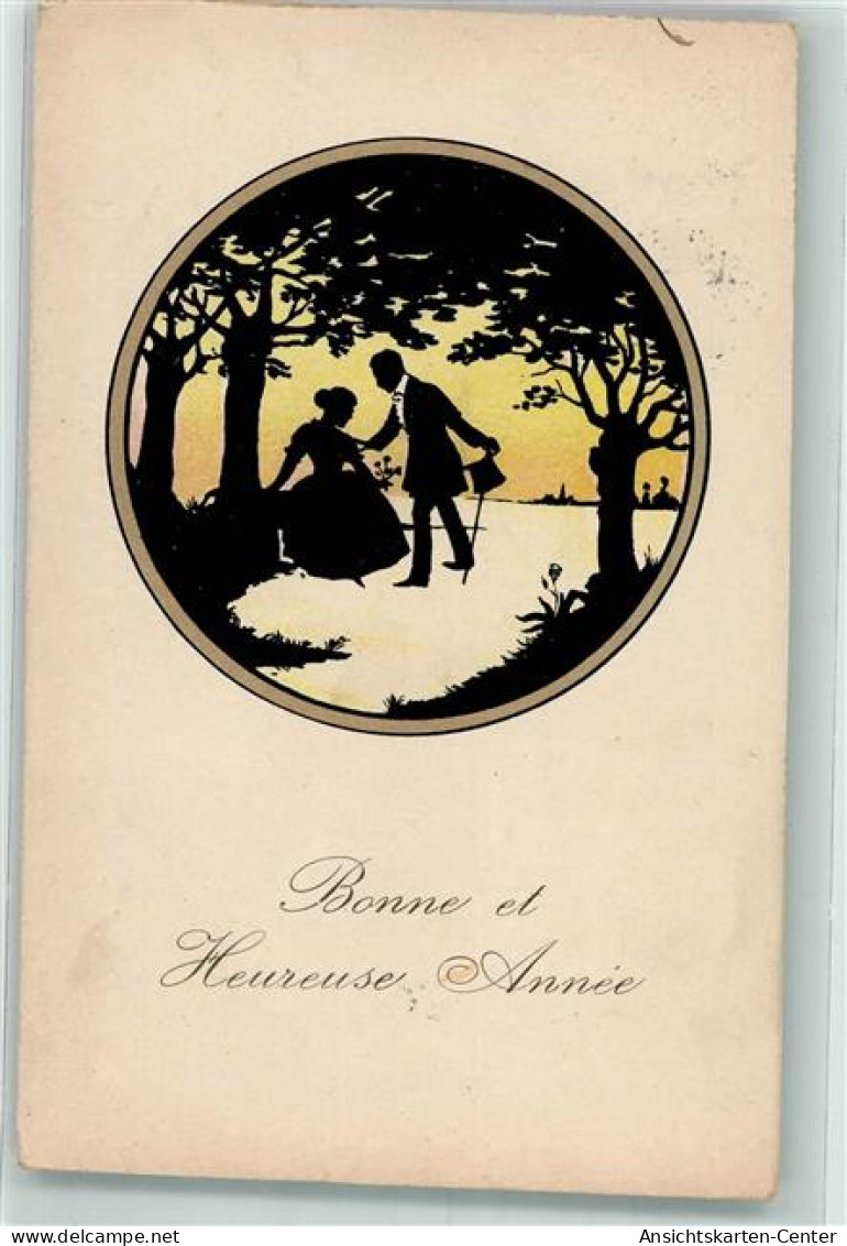 39744805 - Passepartout  Bonne Heureuse Annee  Liebespaar Im Park  Verlag Vouga & Cie Nr. 121 - Sonstige & Ohne Zuordnung