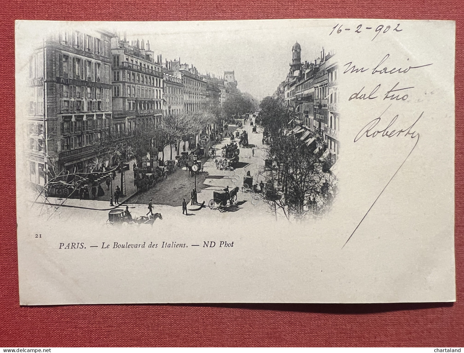 Cartolina - Francia - Paris - Le Boulevard Des Italiens - 1902 - Sin Clasificación