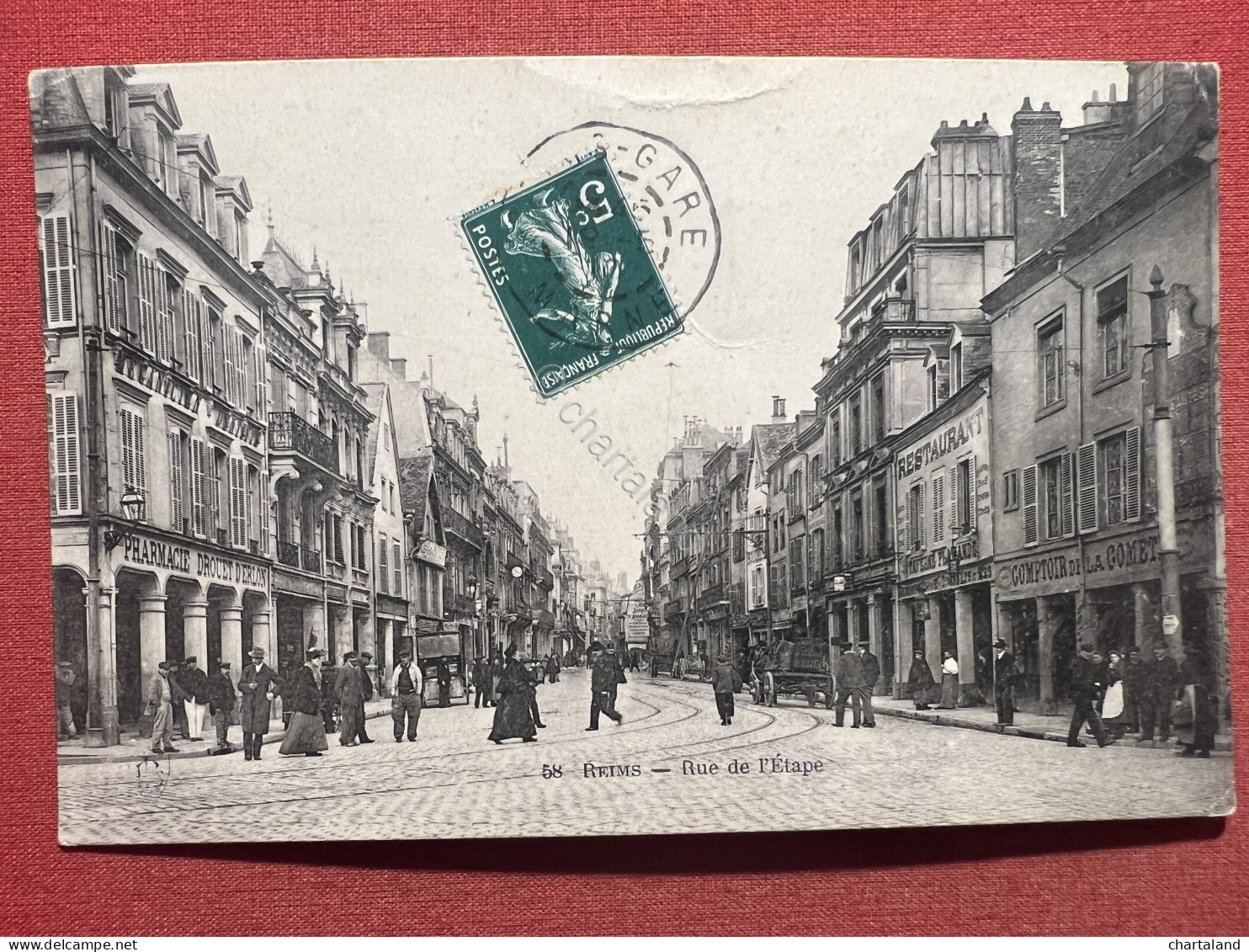 Cartolina - Reims - Rue De L'Etape - 1910 - Sin Clasificación