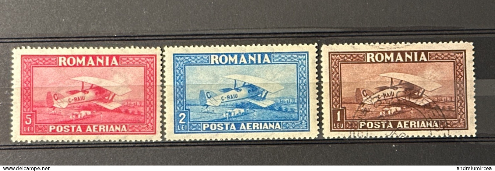 C-Raiu Supratipar  Used+MH Filigram Vertical - Unused Stamps