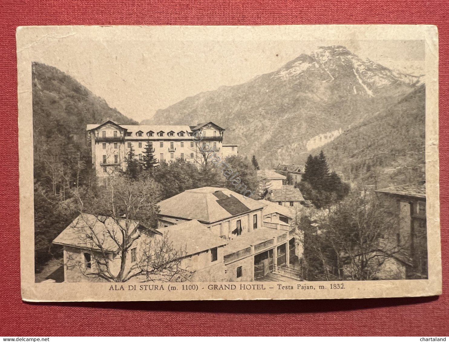 Cartolina - Ala Di Stura - Grand Hotel - Testa Paian - 1940 - Andere & Zonder Classificatie