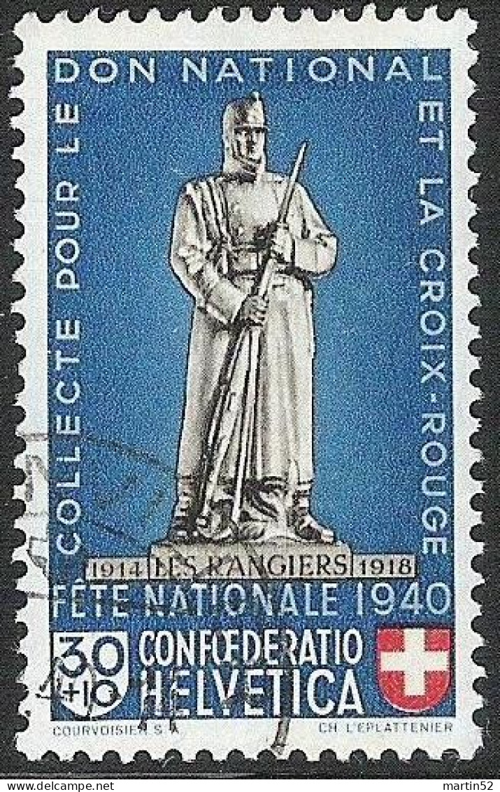 Schweiz Suisse Pro Patria 1940; "Le Fritz" Zu WII 6 Mi 367 Yv 352 Mit Stempel SONVILIER ?.?.40 (Zu CHF 13.00) - Used Stamps