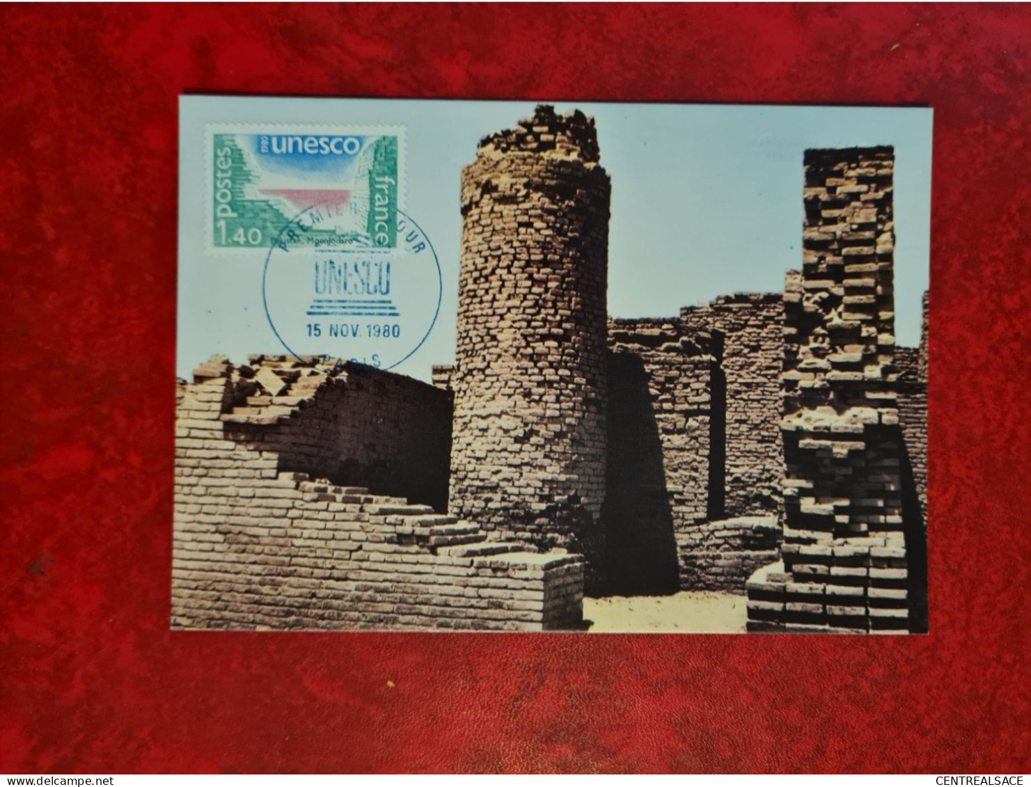 Carte MAXIMUM 1980 PARIS UNESCO PAKISTAN MOENJODARO  SITE INDO SUMERIEN - 1980-1989