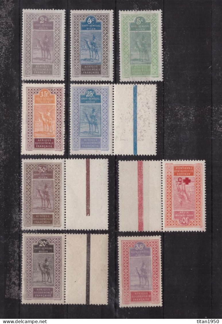 Haut-Sénégal & Niger - Targui - Lot De 9 Timbres Neufs ** -  Cote 37,5 € - Unused Stamps