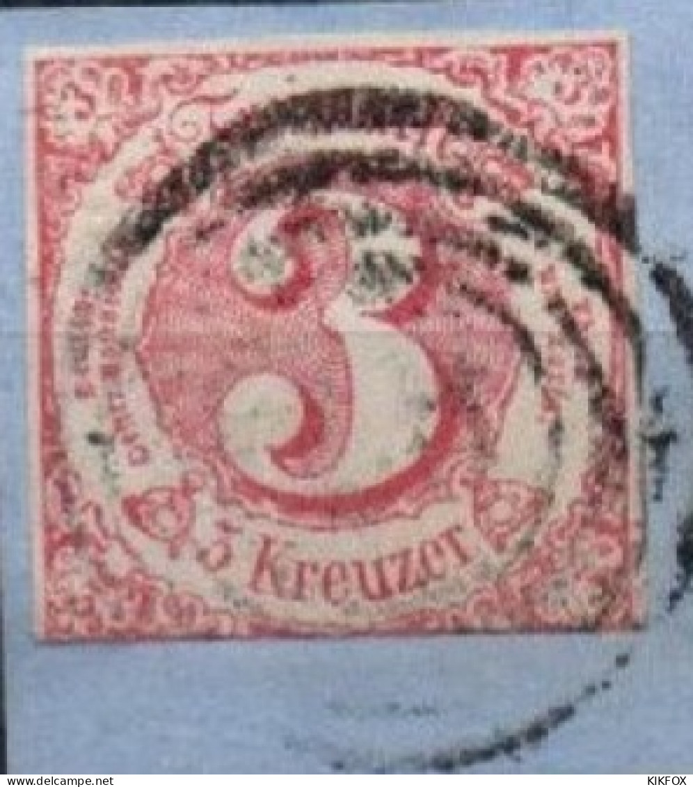 ALTDEUTSCHLAND , THURN UND TAXIS, 1862 - 1864, MI 32, 3 KREUZER, ZIFFER IM KREIS, GESTEMPELT, OBLITERE - Gebraucht