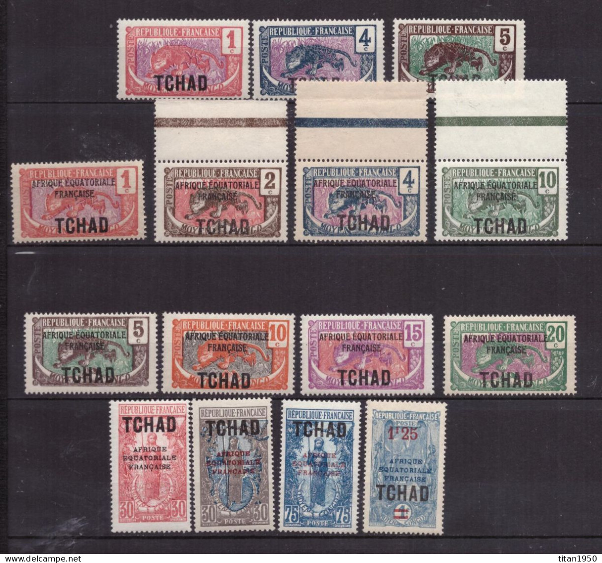 TCHAD -  Panhère - Femme Bakalois - Lot De 15 Timbres Neufs ** -  Cote 19,25 € - Unused Stamps