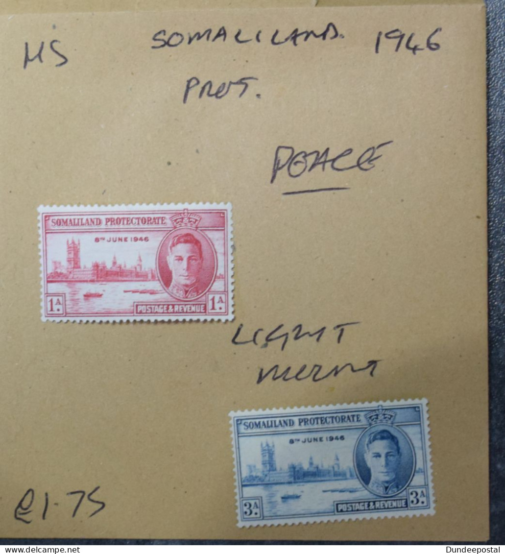 Somaliland STAMPS  Victory  Light Mount 1946  ~~L@@K~~ - Somalilandia (Protectorado ...-1959)