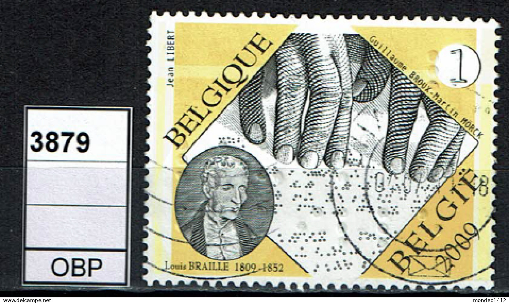 België OBP 3879 - Brailleschrift, Louis Braille - Used Stamps