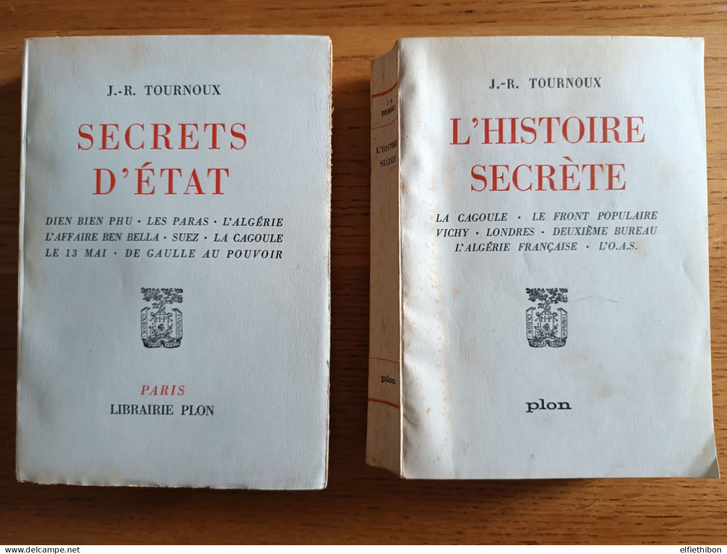 Lot 2 J.R Tournoux. Secrets D'état + L' Histoire Secrète - History