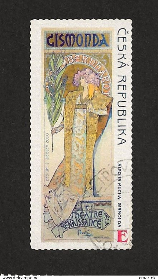 Czech Republic 2010 ⊙ Mi 633 Sc 3454 Alfons Mucha – E Stamp. Tschechische Republik.c5 - Usati