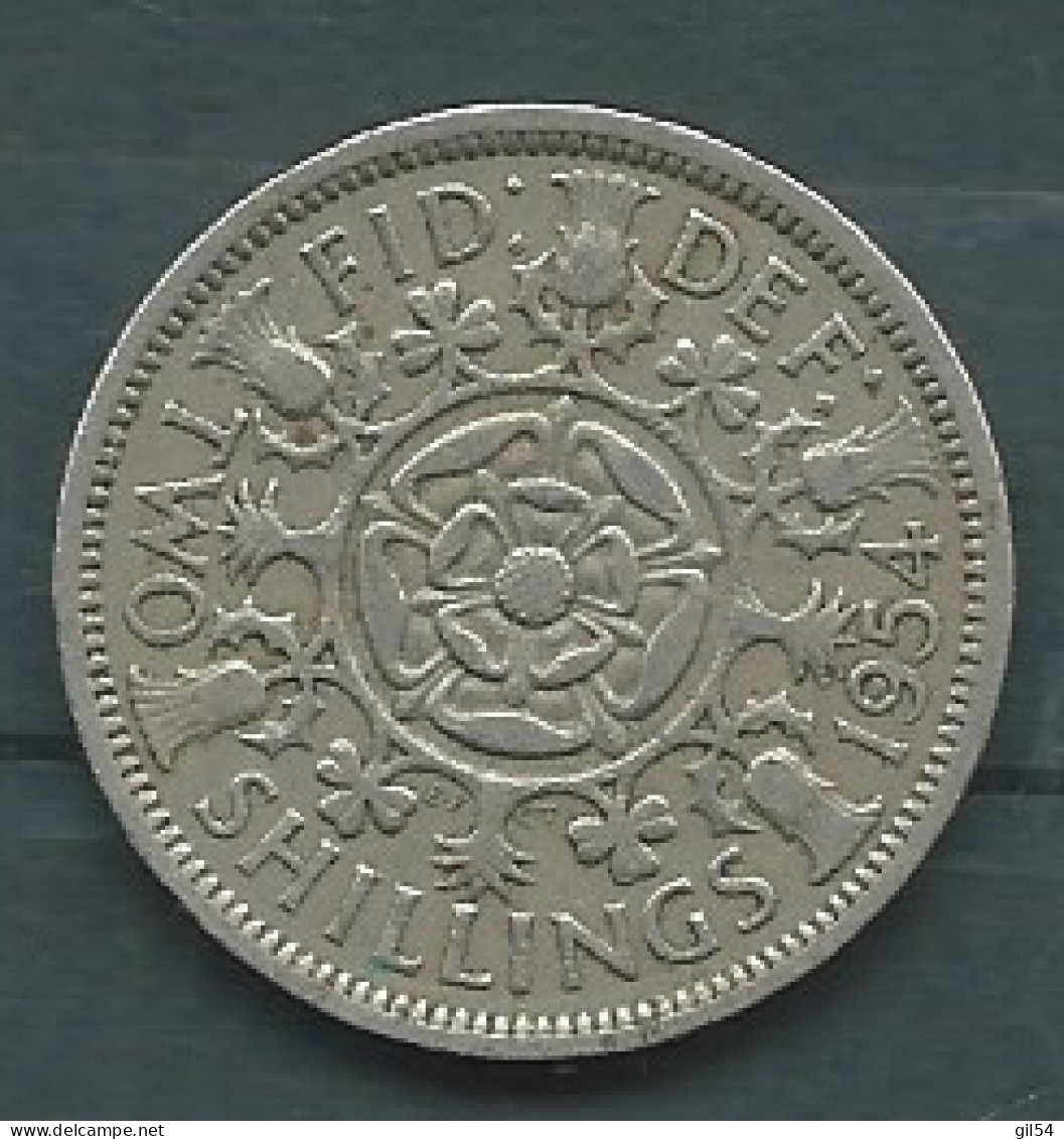 GREAT BRITAIN 2 SHILLINGS 1954    Pieb 25203 - J. 1 Florin / 2 Schillings