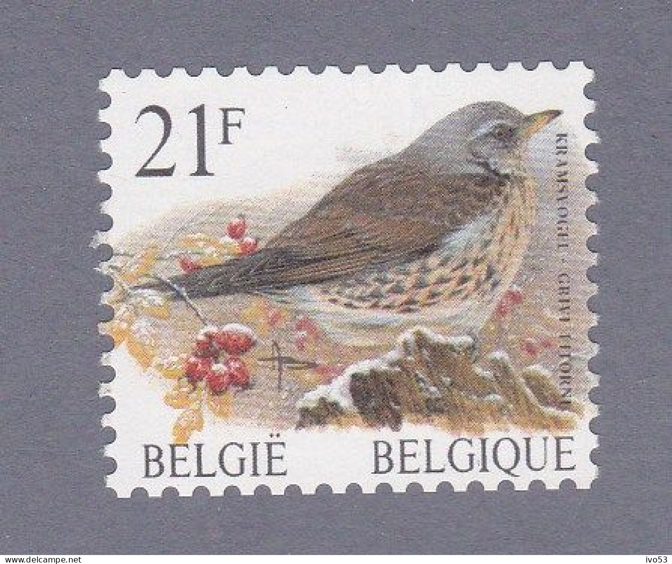 1998 Nr 2792** Vogels,kramsvogel. - Ongebruikt