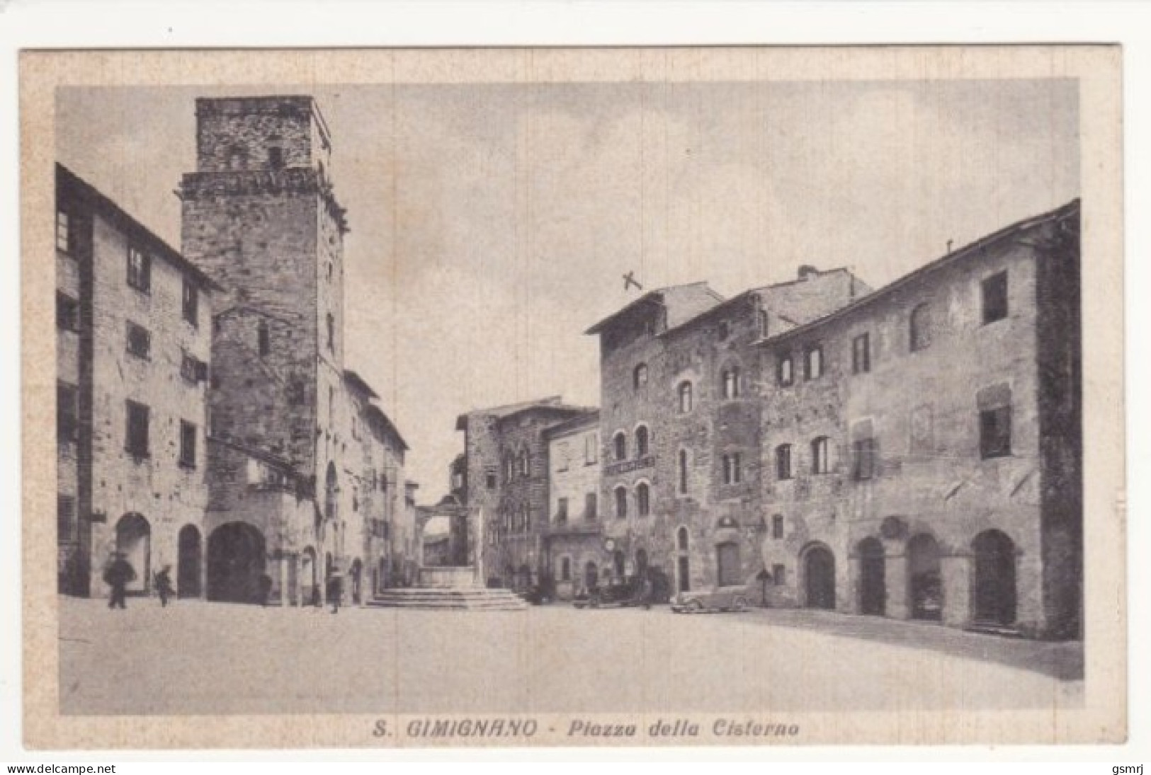 Cartolina - S. Gimignano - Piazza Della Cisterna - Siena. - Pisa