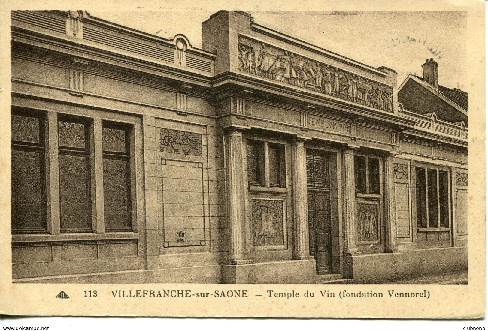 CPA -  VILLEFRANCHE-SUR-SAONE - TEMPLE DU VIN (FONDATION VENNOREL) (TRES RARE) - Villefranche-sur-Saone