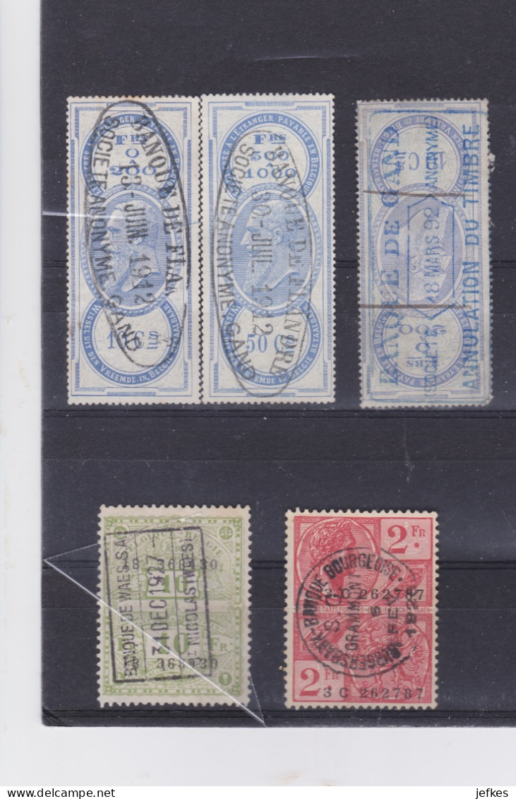 Banken Operationeel In Oost-Vlaanderen( Gent)1880-1925 - Postzegels