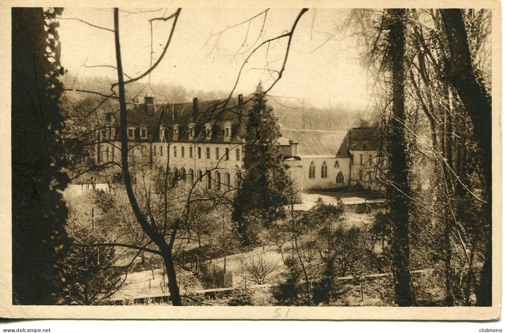 CPA -  ABBAYE DU SAINT-WANDRILLE - LE MONASTERE VU DU PARC - Saint-Wandrille-Rançon