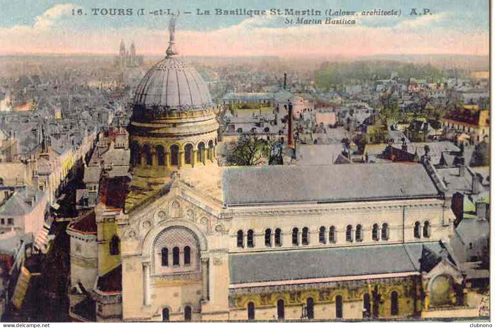 CPA  - TOURS - LA BASILIQUE SAINT MARTIN (COLORISE) - Tours