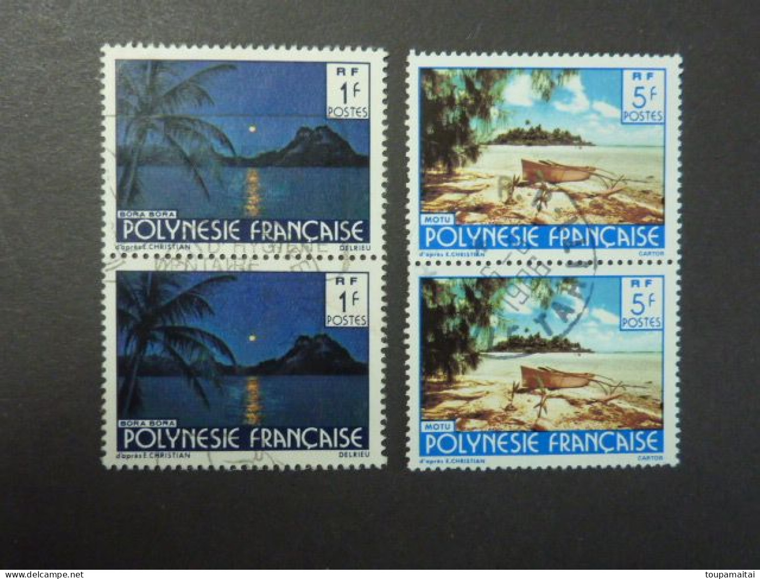 POLYNESIE FRANCAISE, Année 1979, Paires De YT N° 132 Et 136 Oblitérés - Used Stamps