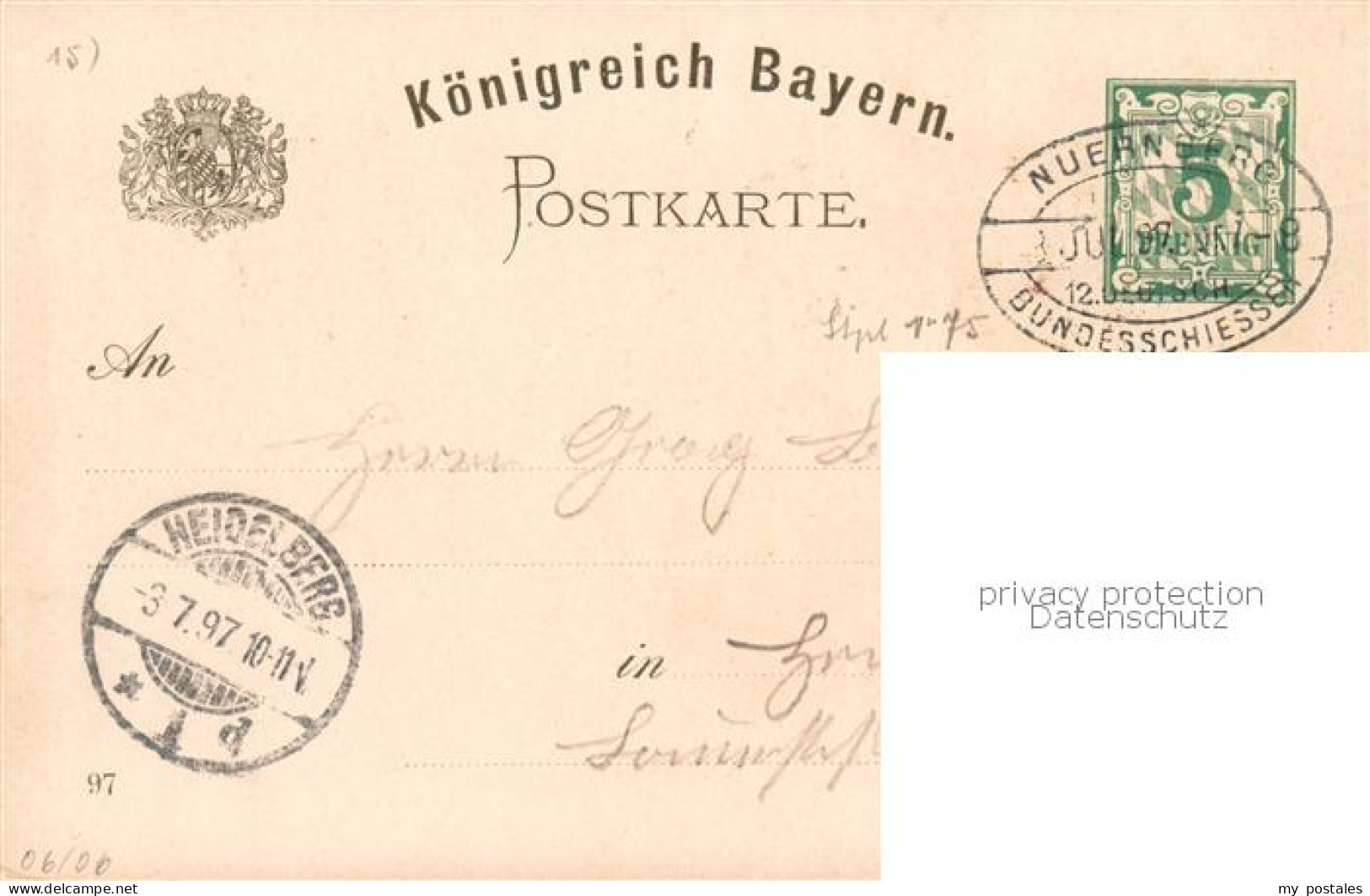 73851750 Nuernberg Deutsches Bundesschiessen Koenigreich Bayern Kuenstlerkarte N - Nuernberg
