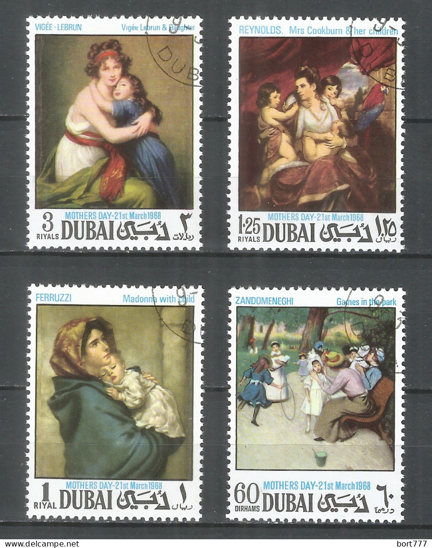 Dubai 1968 Used Stamps Mi.# 303-306 Painting - Dubai