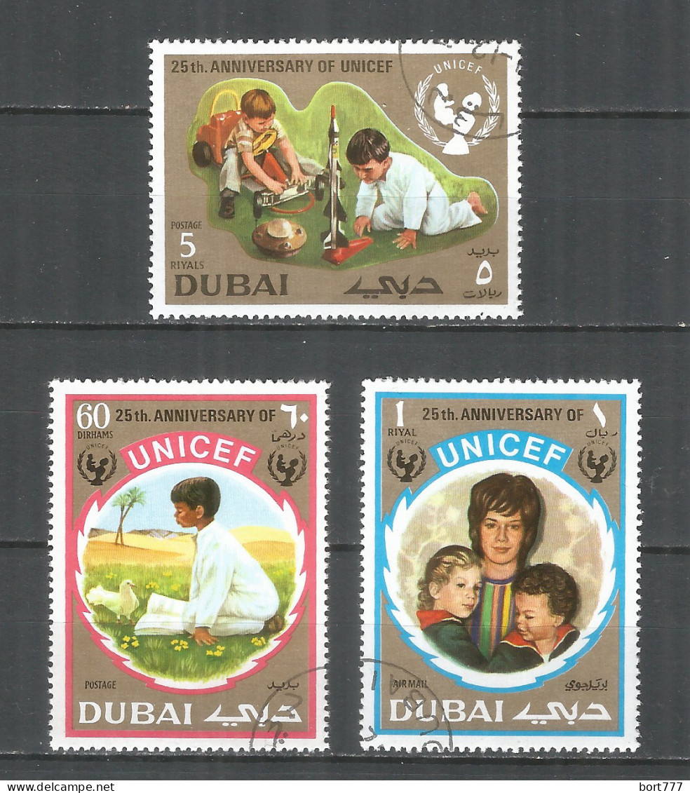 Dubai 1971 Used Stamps Mi.# 401-403 UNICEF - Dubai