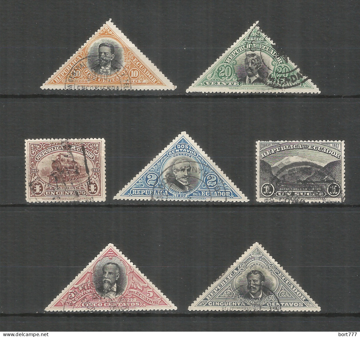 Ecuador1908 Used Stamps Set - Ecuador