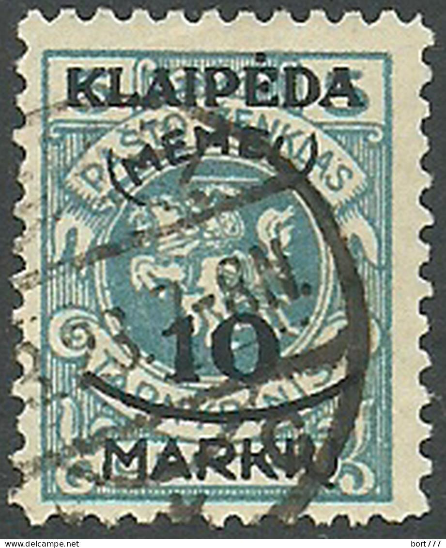 Germany Memel Klaipeda 1923 Used Stamp  Mi# 124 - Memel (Klaipeda) 1923