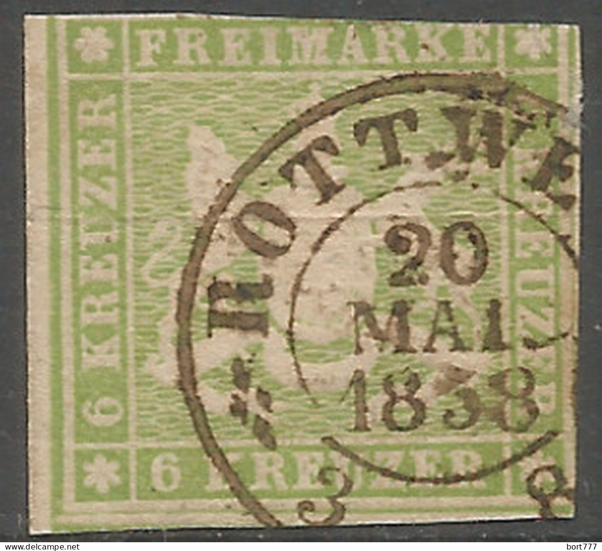 Germany Wurttemberg 1857 Used Stamp Mi# 8 - Sonstige & Ohne Zuordnung