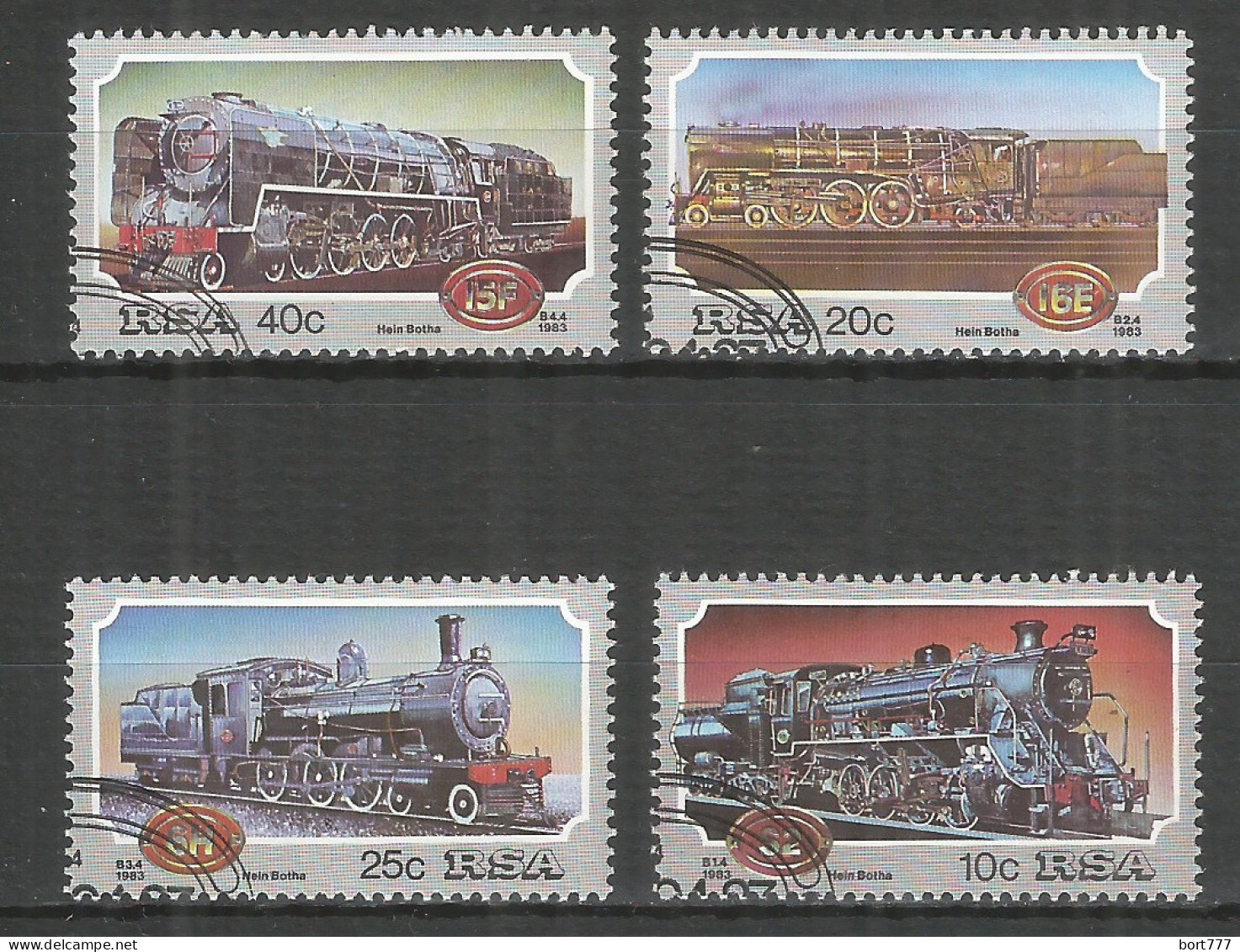 RSA 1983 Used Stamps Trains - Gebraucht