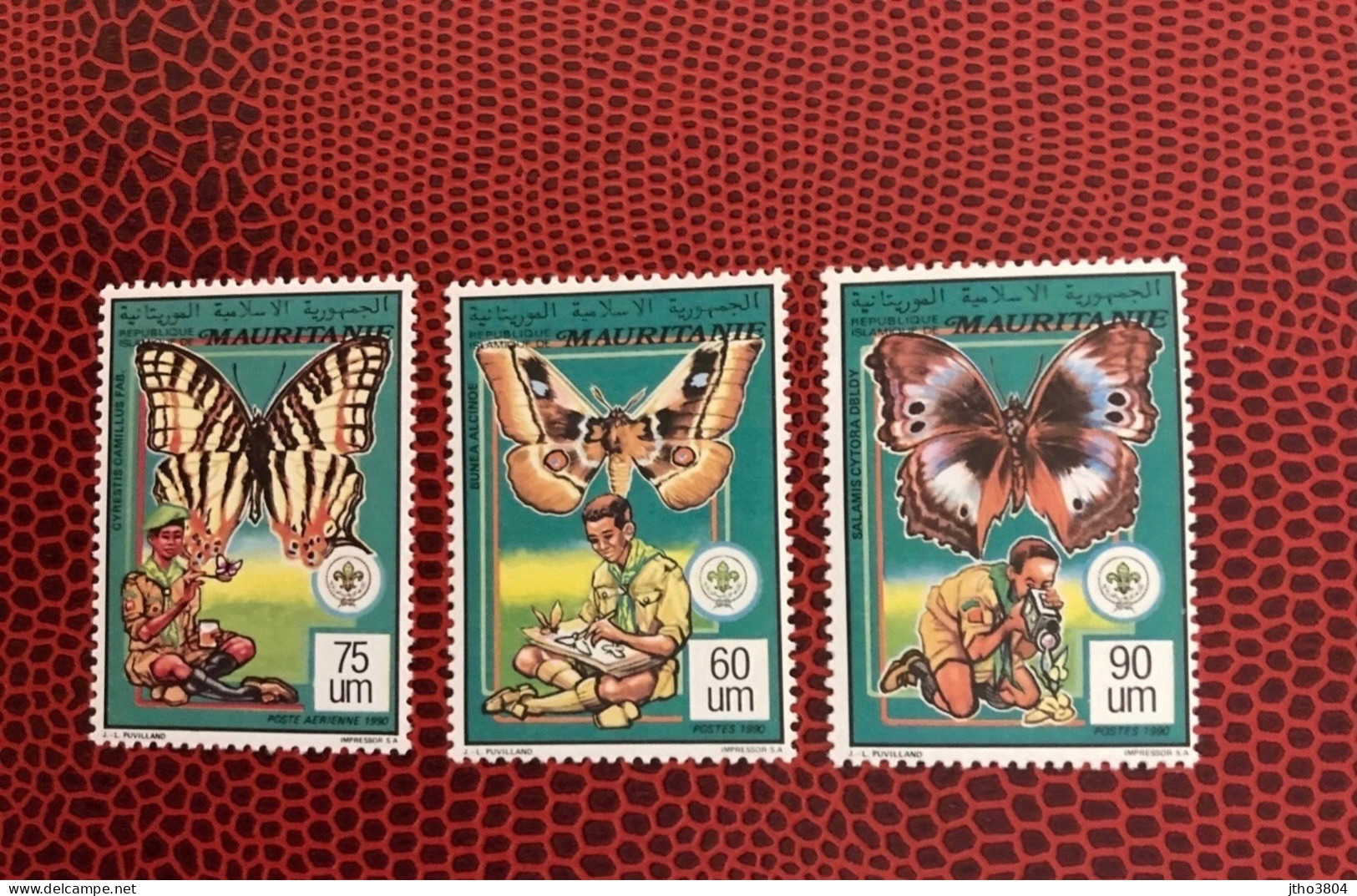 MAURITANIE 1990 3v Neuf MNH ** YT 641 642 PA 269 Mariposa Butterfly Borboleta Schmetterlinge Farfalla MAURITANIA - Mariposas