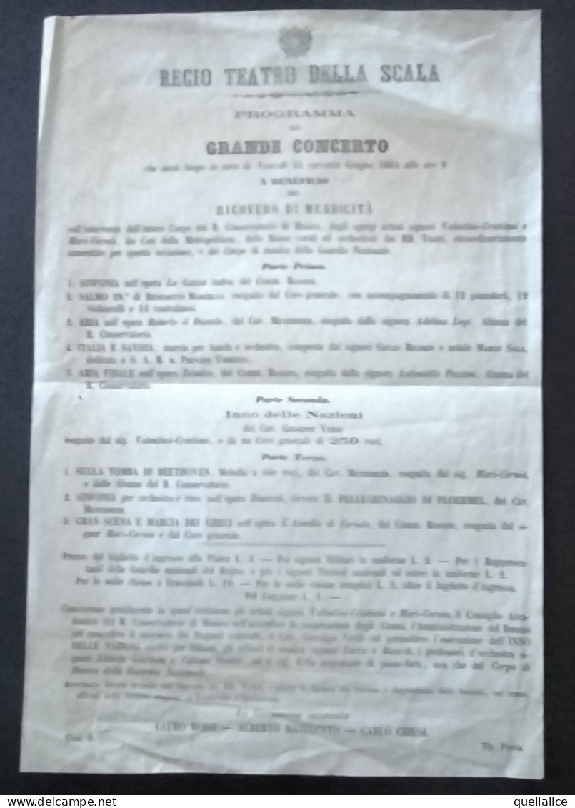 03909 "MILANO-REGIO TEATRO DELLA SCALA-PROGRAMMA -GRANDE CONCERTO 24/06/1964-H- 9" ORIG. - Programmi