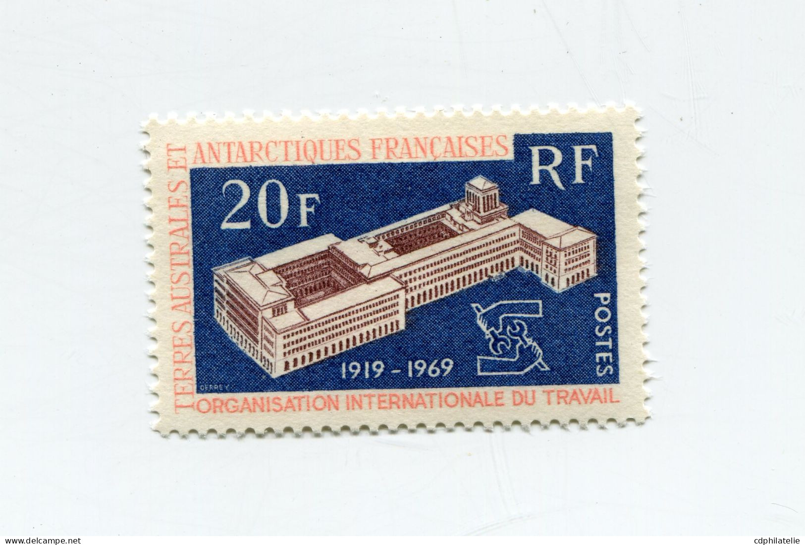 T. A. A. F. N°32 ** 50e ANNIVERSAIRE DE L'ORGANISATION INTERNATIONALE DU TRAVAIL - Unused Stamps