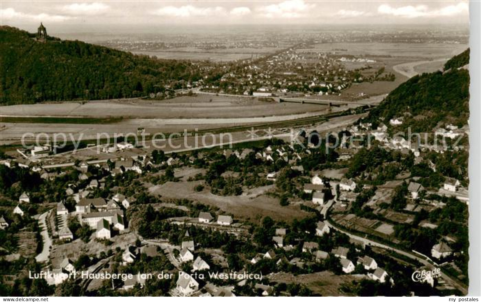 73851596 Hausberge Porta Westfalica Fliegeraufnahme  - Porta Westfalica