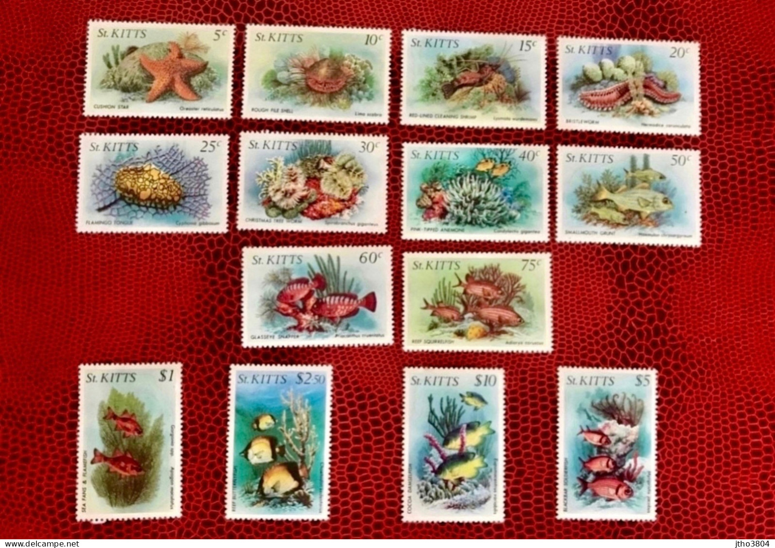 ST KITTS 1984 Complete 14v Neuf MNH ** YT 558 / 571 Pez Fish Peixe Fisch Pesce Poisson - Fishes