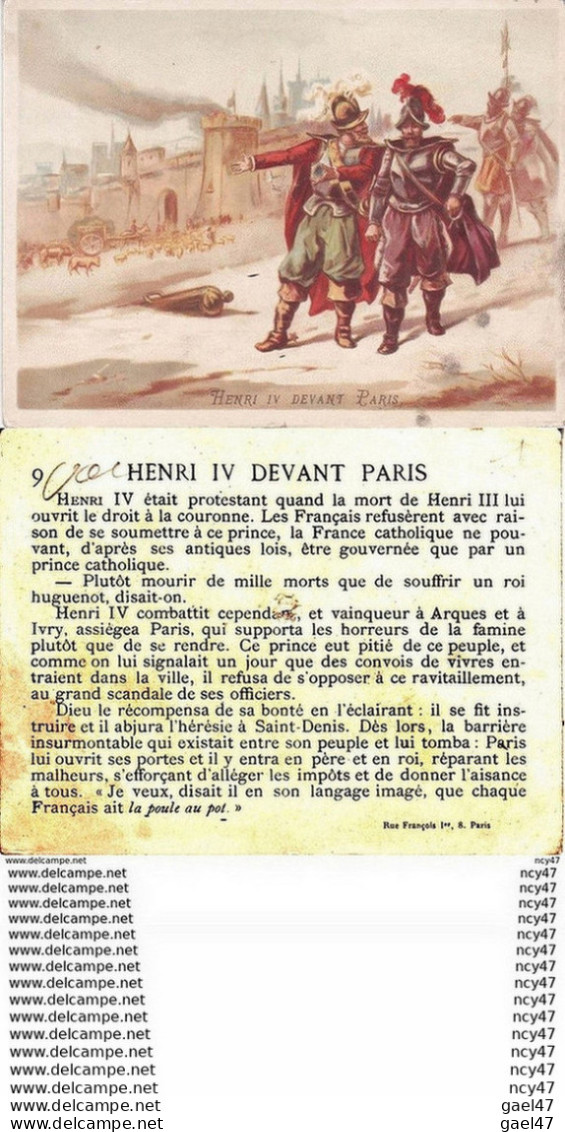 CHROMOS. HISTOIRES.  HENRI IV Devant Paris. ..Z226 - Artis Historia