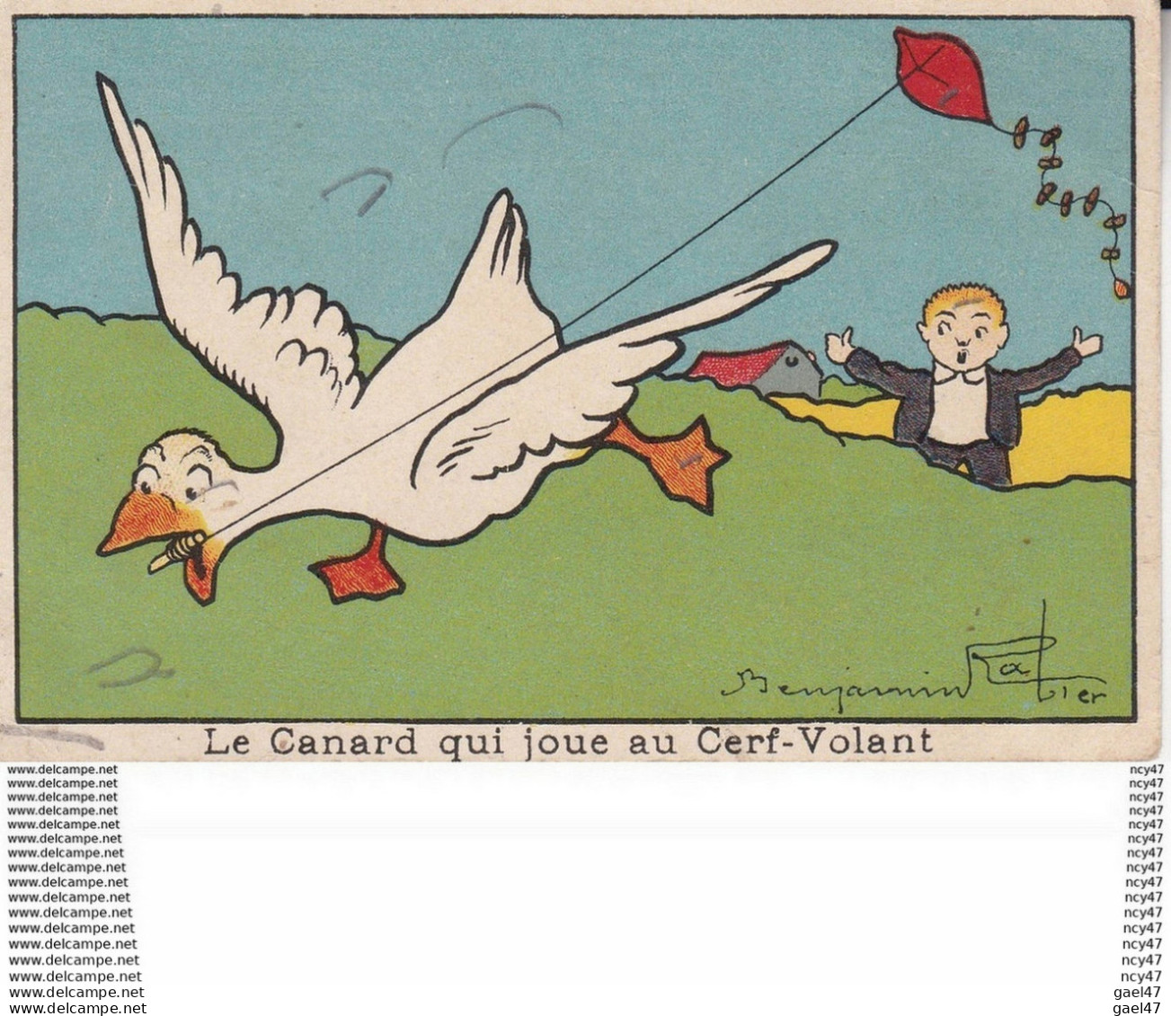 CHROMOS.  Le Canard Qui Joue Au Cerf-volant.  ...T435 - Other & Unclassified