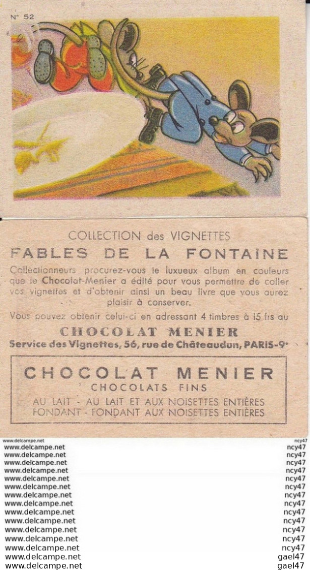 CHROMOS. Chocolat  MENIER.  Fables De La FONTAINE. ...T352 - Menier