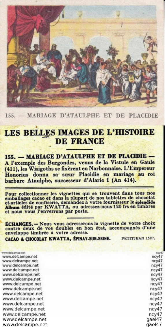 CHROMOS. HISTOIRIA. Mariage D'Ataulphe Et De Placidie. ...T332 - Artis Historia