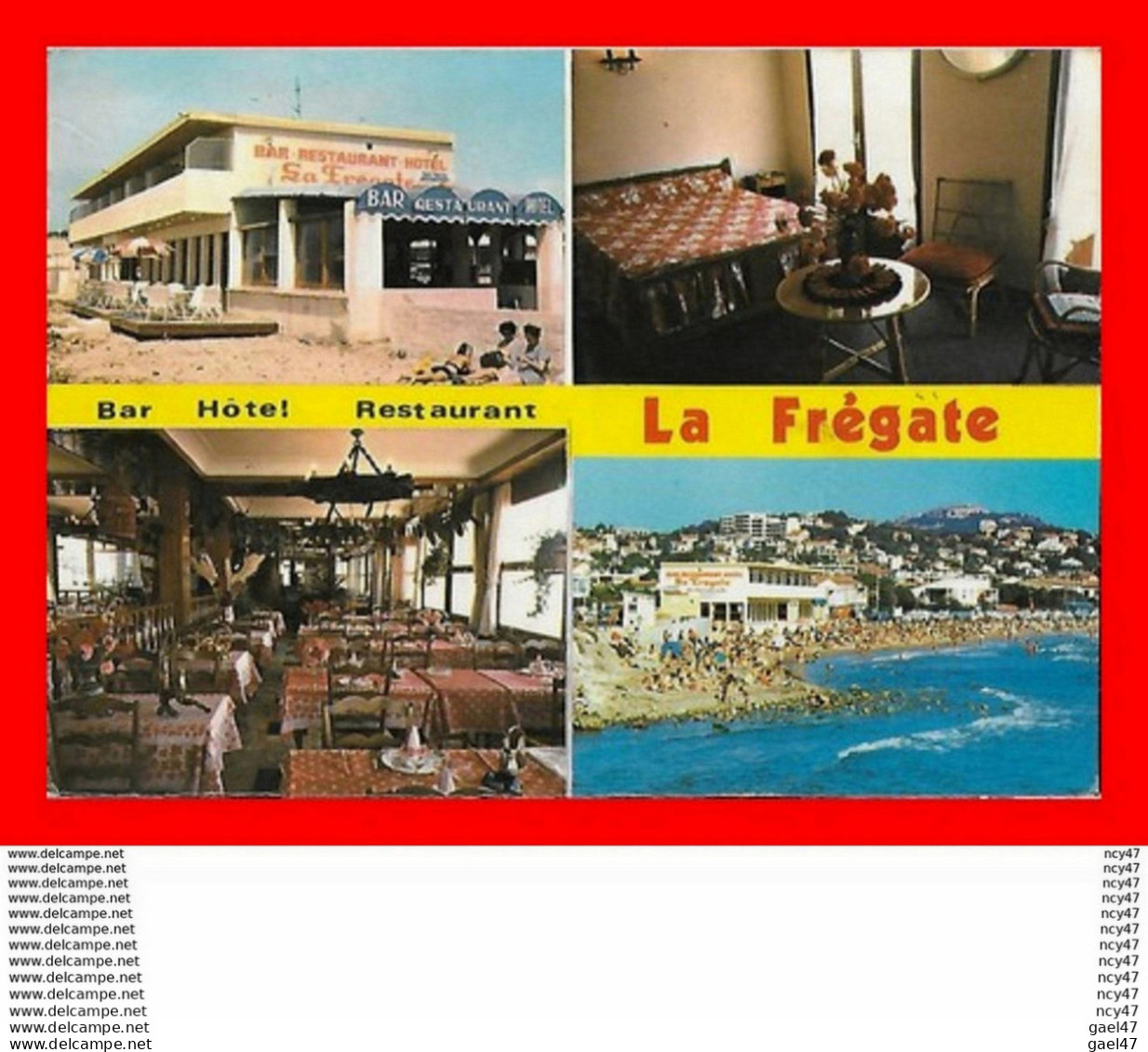 CPSM/gf (83) SIX-FOURS-les-PLAGES.  Bar-hôtel-restaurant  "La Fregate", Multivues...S2097 - Six-Fours-les-Plages