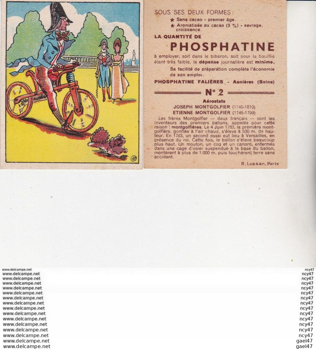 CHROMOS. Chocolat. PHOSPHATINE.(Anières).  La Bicyclette. Ernest Michaux. N°7. ...Z337 - Sonstige & Ohne Zuordnung