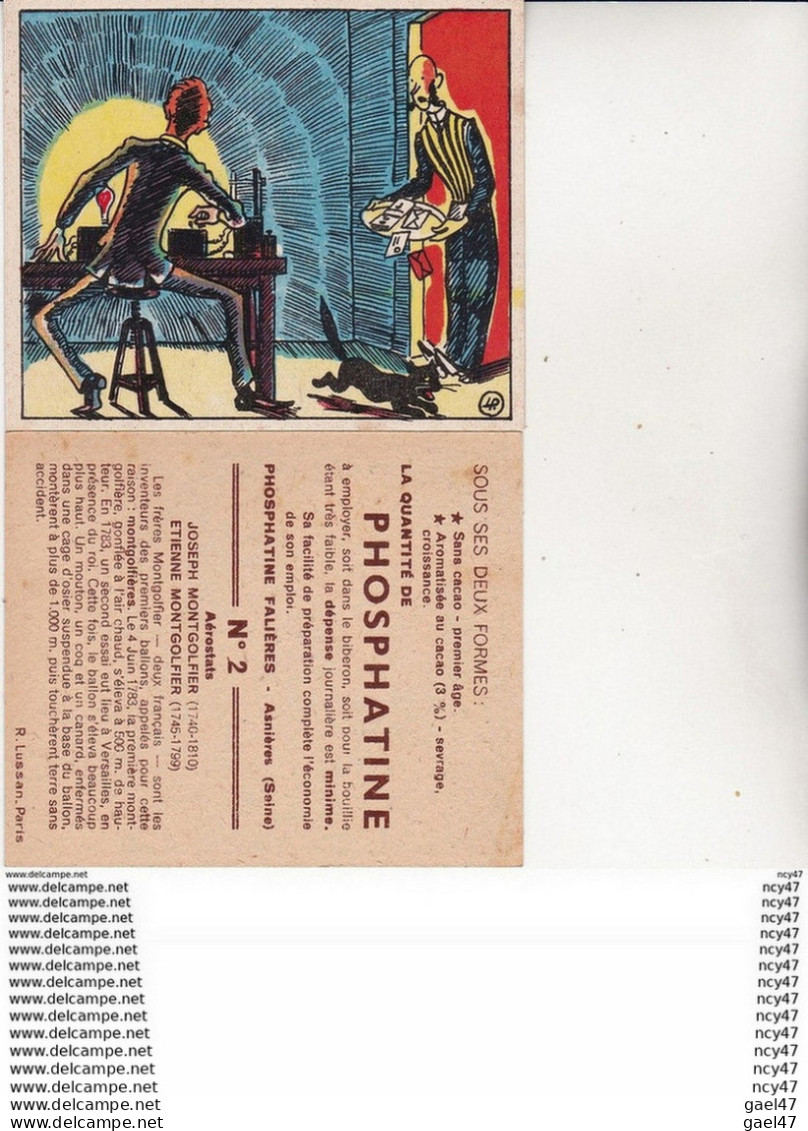 CHROMOS. Chocolat. PHOSPHATINE.(Anières).  La Lampe à Incandescence. Thomas Edison,  N°3. ...Z341 - Otros & Sin Clasificación